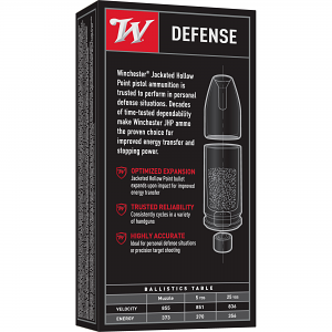 Winchester Ammo USA45JHP USA 45ACP 230gr Jacketed Hollow Point 50 Per Box