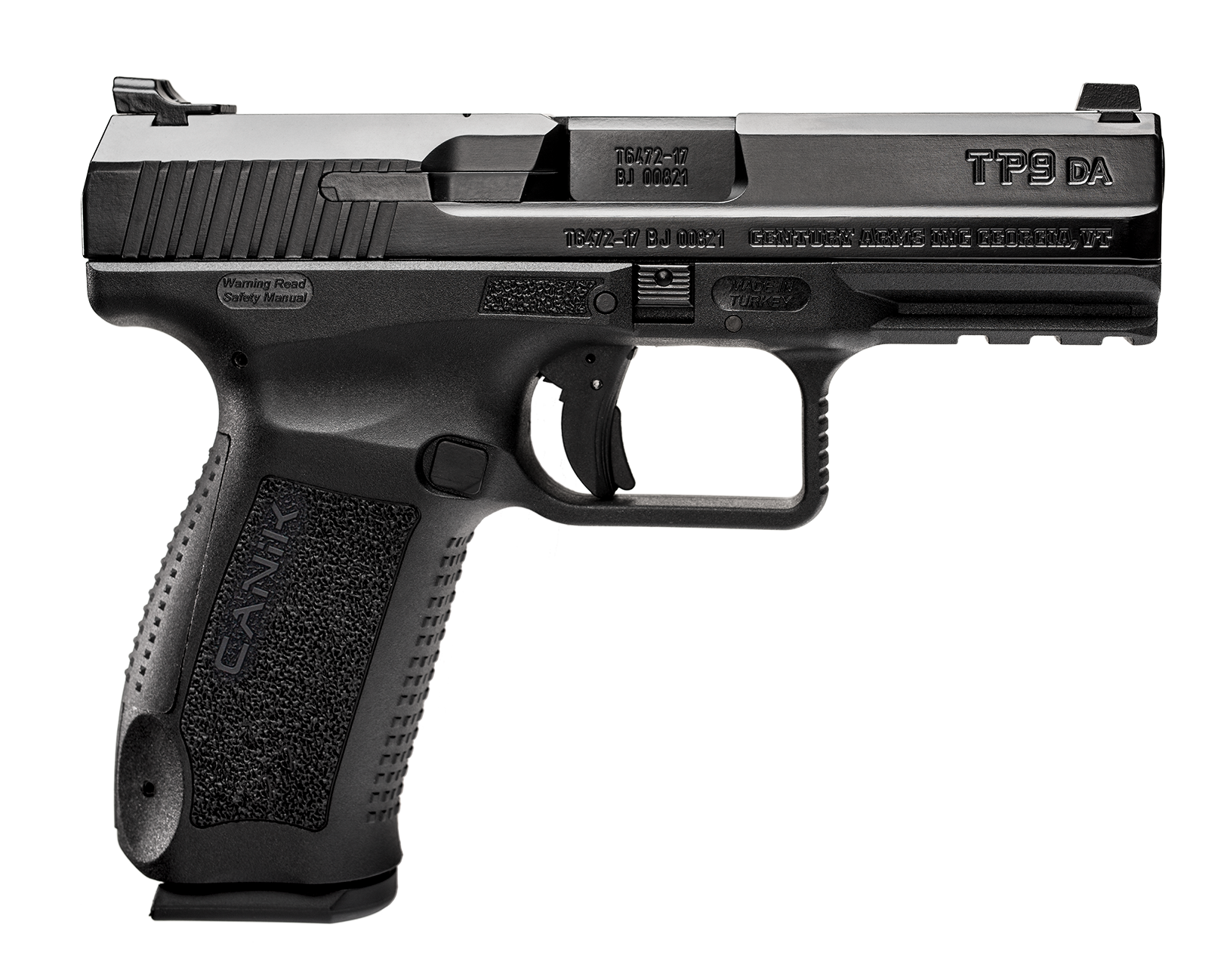 Canik TP9DA Handgun - Black - 9mm