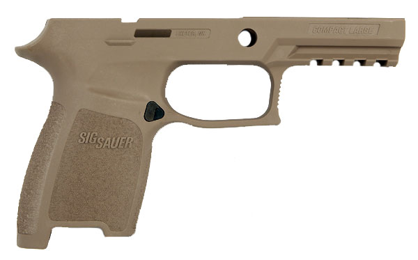 Sig Sauer P250/320 Grip Module Assembly, 9/40/357 Compact Large - Large Grip - New Style - FDE