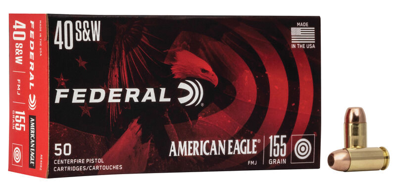 Federal AE40R2 American Eagle 40 S&W 155 gr Full Metal Jacket