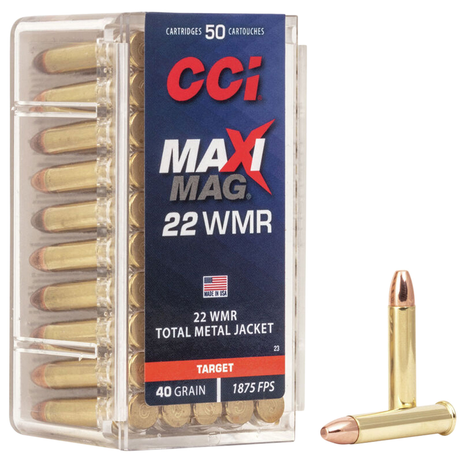 CCI 0023 Target & Plinking Maxi-Mag 22 Mag 40 gr Total Metal Jacket (TMJ) 50 Bx