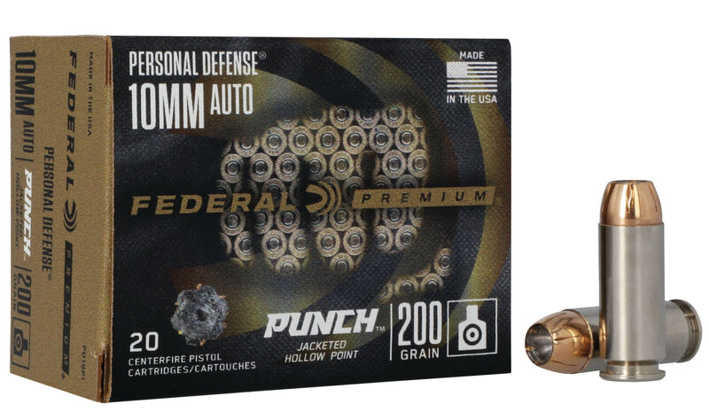 Federal PD10P1 Personal Defense Punch 10mm Auto 200 gr Jacketed Hollow Point