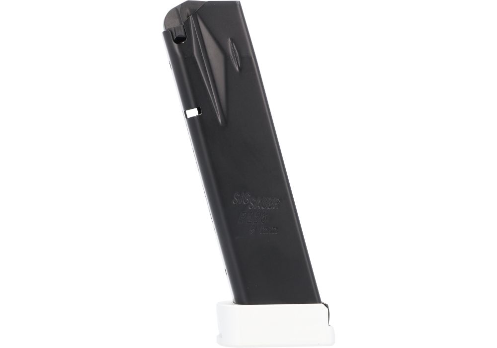 P226 XFIVE 20RD 9MM EXTENDED MAGAZINE - SILVER BASEPAD