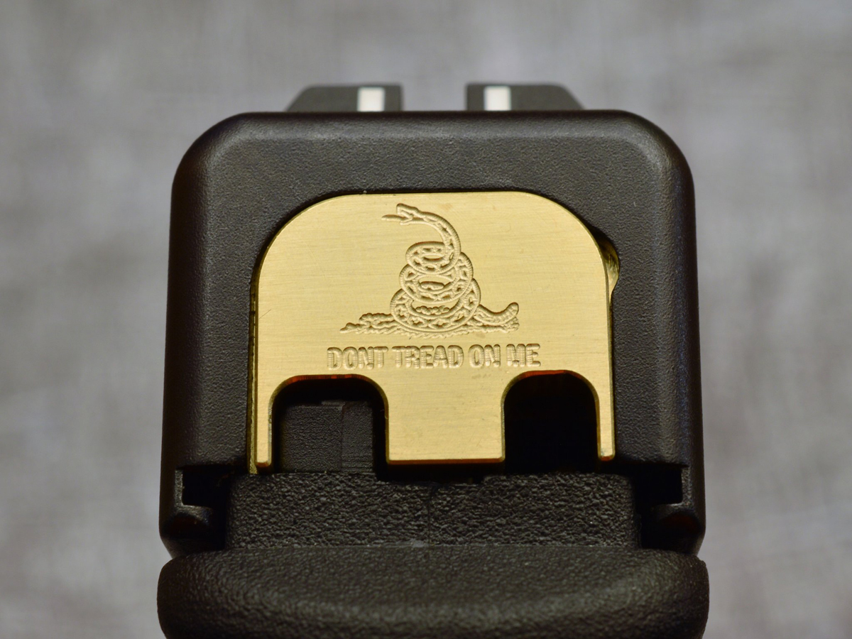 Milspin Custom Brass Back Plate For Glock Pistols