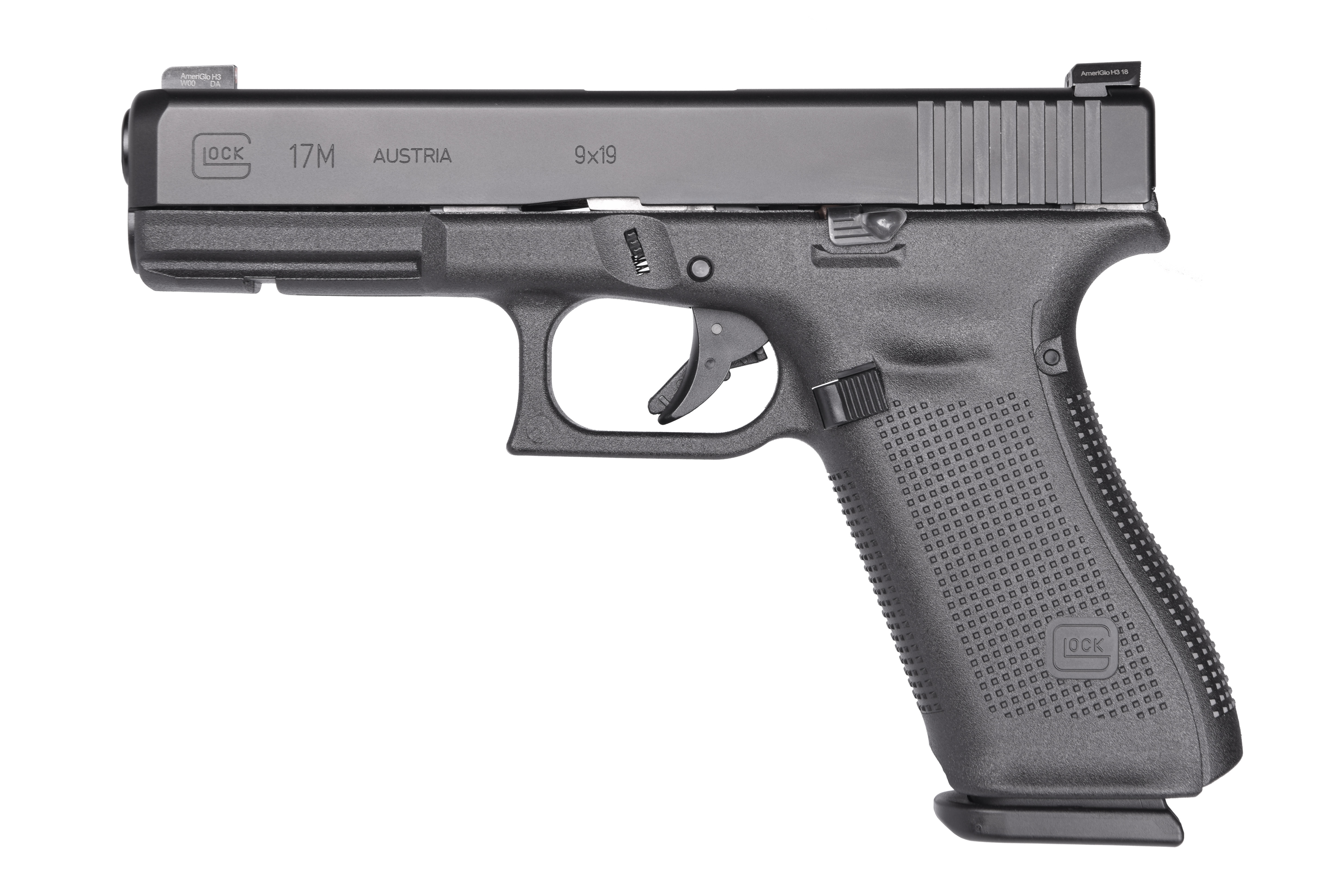 Glock 17 GEN 5 9mm, Ameriglo Night Sights - Black