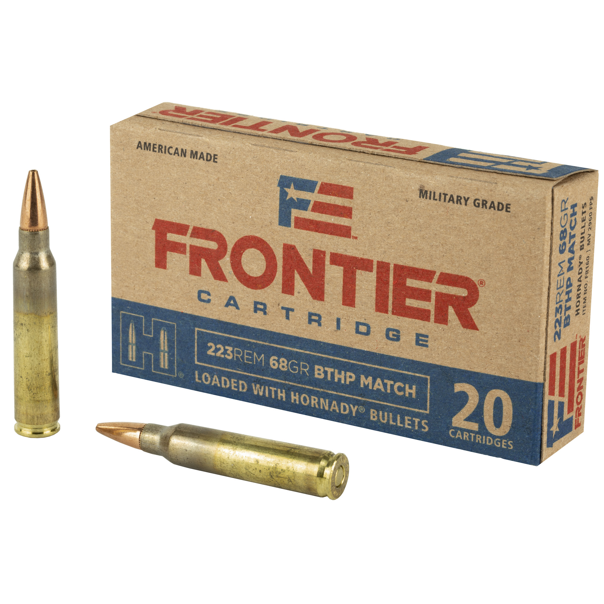 Frontier Cartridge 5.56mm 68 GR Hollow Point Boat Tail - 20RD