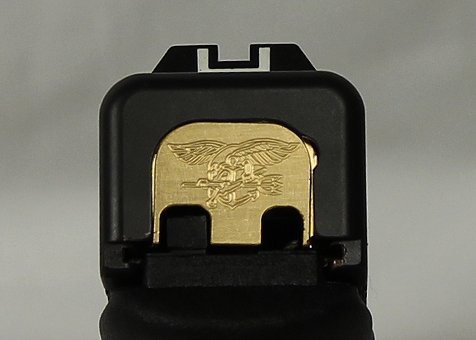 Milspin Custom Brass Back Plate For Glock Pistols