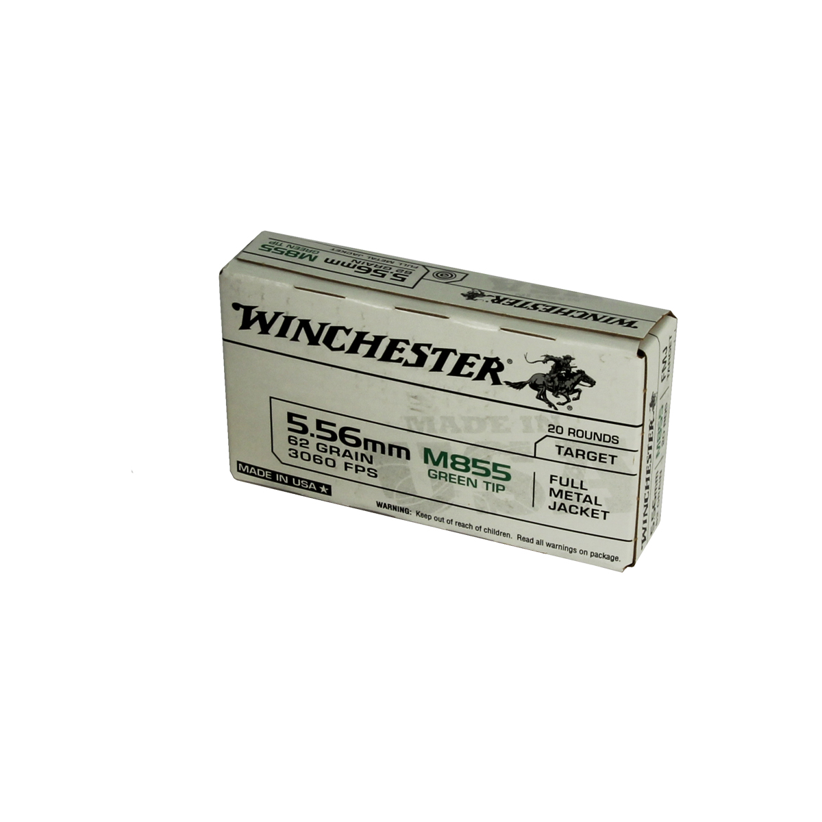 Winchester 5.56/.223 62GR M855 - 20RD