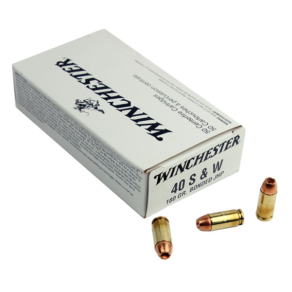 Winchester .40S&W 180 GR. Bonded JHP - 50RD - White Box