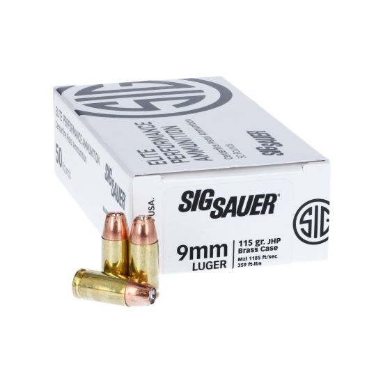 Sig Sauer 9mm 115GR JHP - 50RD