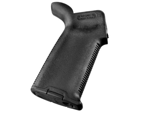 Magpul MAG416-BLK MOE+ Grip Textured Black Polymer with OverMolded Rubber for AR-15, AR-10, M4, M16, M110, SR25