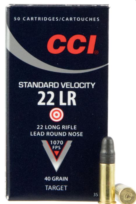 CCI Standard Velocity .22LR 40GR LRN - 50RD