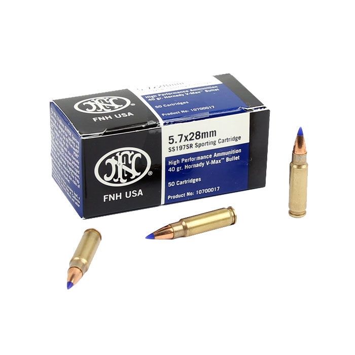 FNH SS197 SR 5.7x28mm 40GR V-Max Bullet - 50RD