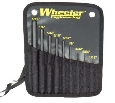 Wheeler Engineering Roll Pin Punch Set - 9 Piece