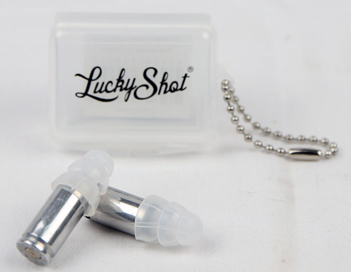 LuckyShot 9mm Nickel Bullet Ear Plugs Top Gun Supply
