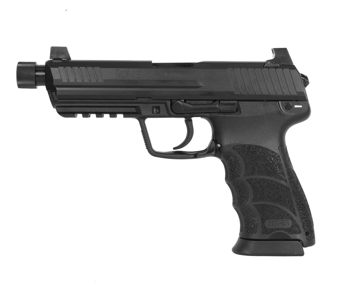 H&K HK45 Full Size Tactical .45ACP, V7 LEM, Suppressor Night Sights