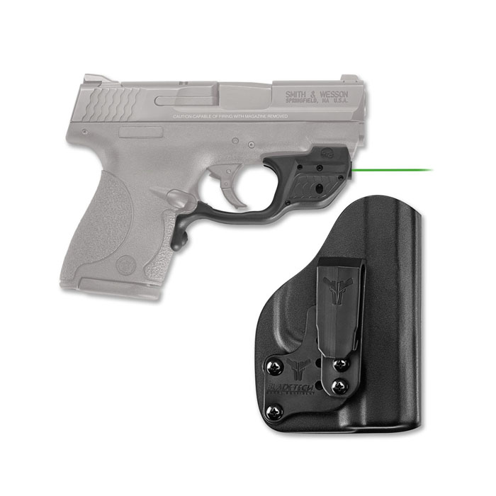 Crimson Trace Laserguard W/Bladetech IWB Holster - Smith & Wesson M&P Shield - Green 