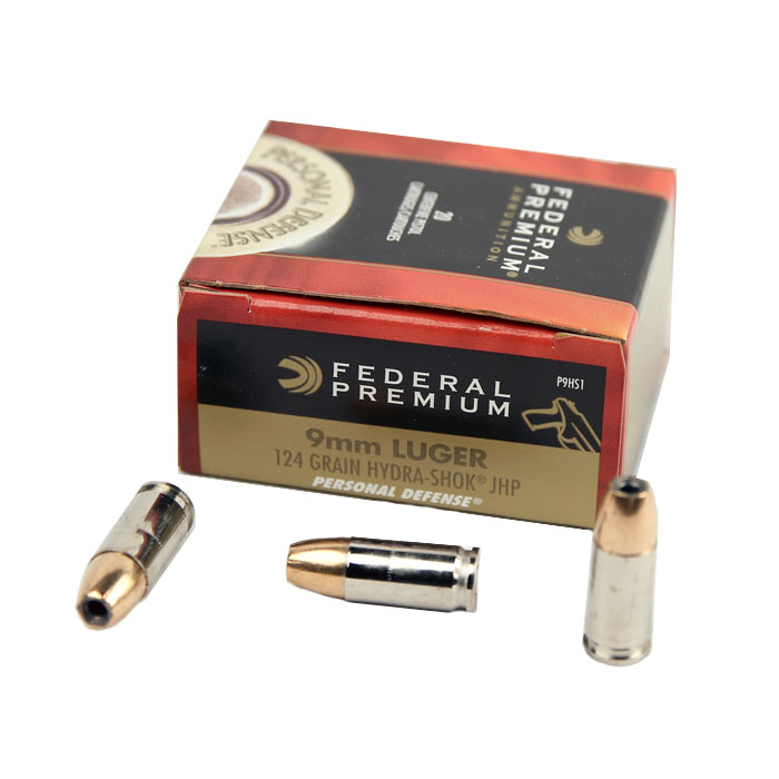 Federal Premium 9mm Luger 124 GR. Hydra-Shok JHP - 20RD Federal Premium 9mm Luger 124 GR. Hydra-Shok JHP - 20RD