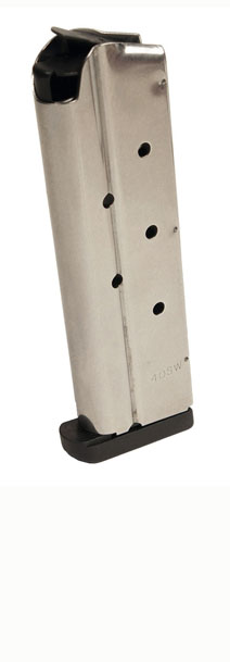 Check-Mate .40SW, 9RD, Stainless Steel, Removable Base - Full Size 1911 Magazine