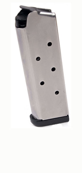 Check-Mate .45ACP, 7RD Compact, SS, Removable Base - Officer's Size 1911 Magazine