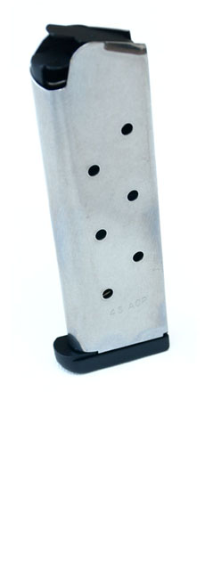 Check-Mate .45ACP, 8RD, SS, Hybrid, Removable Base - Full Size 1911 Magazine