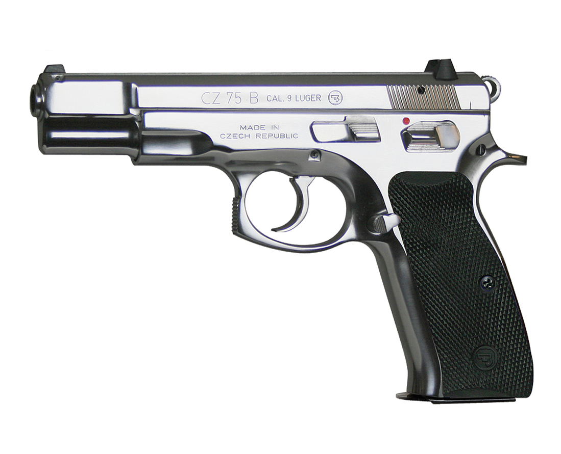 CZ-75B STAINLESS, Fixed Sights, 9mm - Top Gun Supply