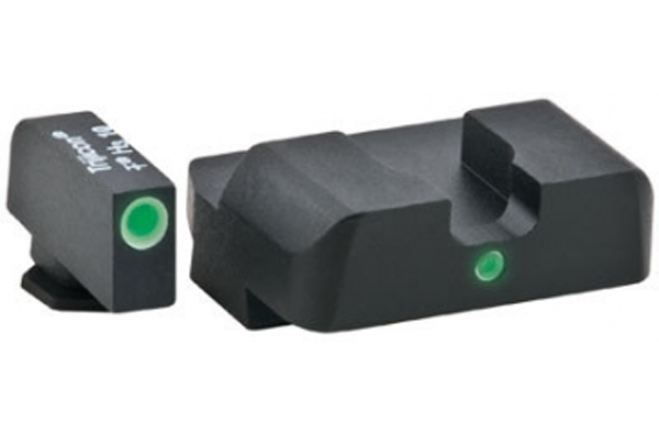 Ameriglo Tritium Night Sight Set - i-Dot - Glock 10mm, .45, .357 - Green/Yellow