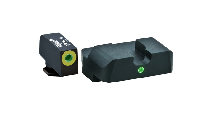 Ameriglo Tritium Night Sight Set - Pro i-Dot - Glock 9mm, .40, .357, .45 G.A.P. - Green/Green (lumi-lime outline)