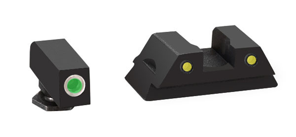 Ameriglo Tritium Night Sight Set - OPERATOR - Glock 42 - Green/Yellow