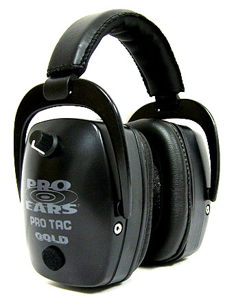 Pro-Ears Electronic Ear Muffs - PRO TAC MAG GOLD - BLACK