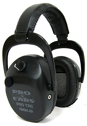 Pro-Ears Electronic Ear Muffs - PRO TAC SC GOLD - BLACK