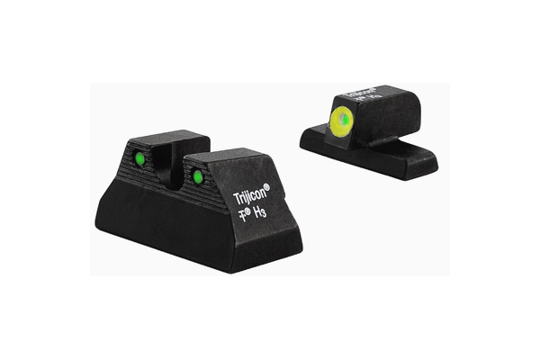 Trijicon HD Night Sight Set - HK USP Compact - YELLOW OUTLINE FRONT