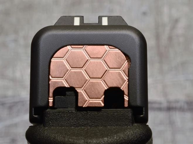 Milspin Custom Back Plate - Honeycomb - Standard Glock - Copper