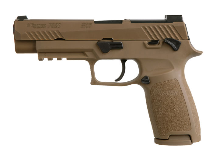 Sig Sauer P320 M17, 9mm, Coyote Tan, Night Sights, Manual Safety