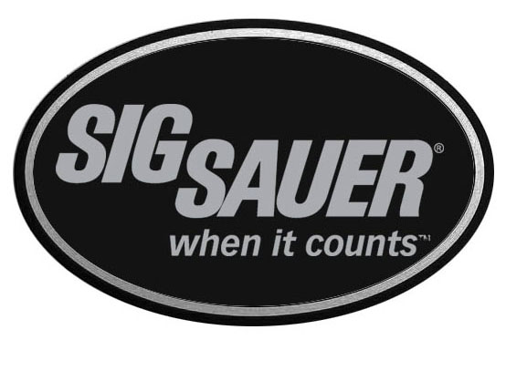 Original Sig Sauer Aufkleber When it counts Sticker Sportschiessen Schützensport 