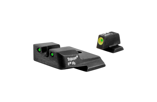 Trijicon HD Night Sight Set - S&W M&P - YELLOW OUTLINE FRONT