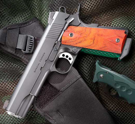 Ed Brown Special Forces, 5 inch, .45ACP, Night Sights - Carbon Steel - BLACK GEN III COATING