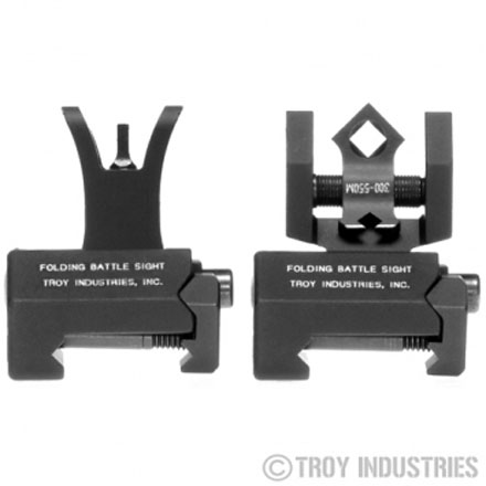 Troy Industries Micro M4 Tritium Battle Sight Set - DOA Rear - BLK