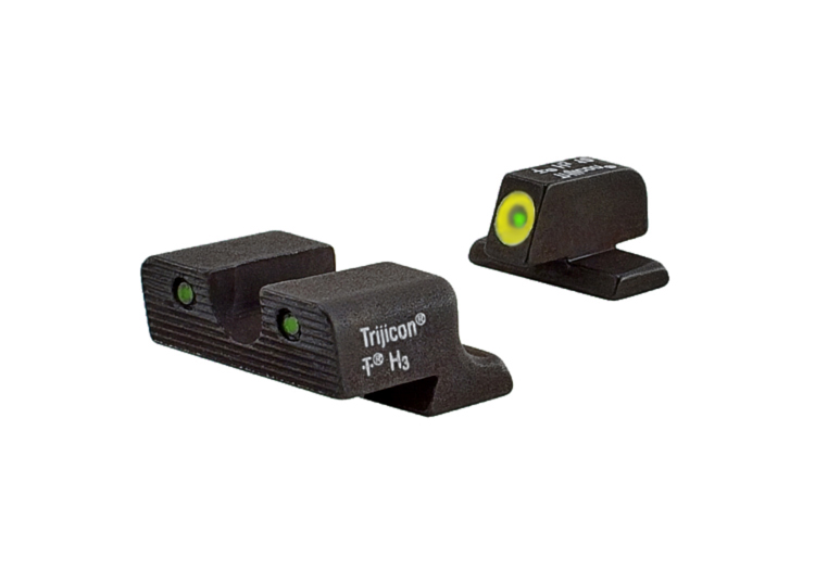 Trijicon HD Night Sight Set - HK45 - YELLOW OUTLINE FRONT