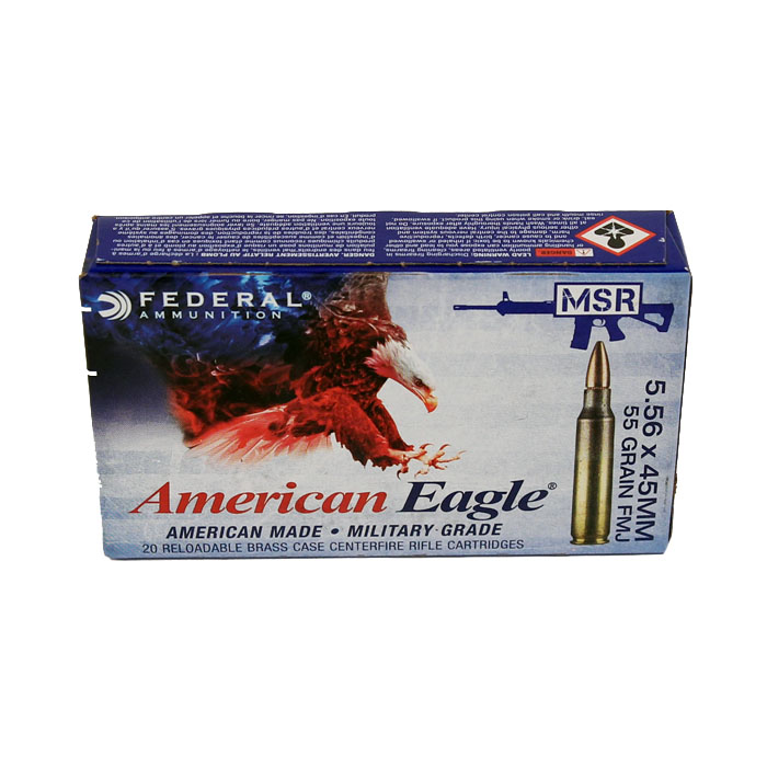 Federal XM193 5.56 NATO 55GR. FMJ - 20RD