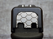 Milspin Custom Back Plate - Honeycomb - Standard Glock - Stainless Milspin Custom Back Plate - Honeycomb - Standard Glock - Stainless