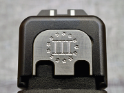 Milspin Custom Back Plate - Three Percenter - Standard Glock - Stainless Milspin Custom Back Plate - Three Percenter - Standard Glock - Stainless