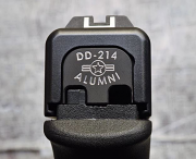 Milspin Custom Back Plate - DD-214 Alum - Standard Glock - Stainless Steel with Black Coating Milspin Custom Back Plate - DD-214 Alum - Standard Glock - Stainless Steel with Black Coating