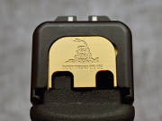 Milspin Custom Back Plate - Gadsden - Standard Glock - Brass Milspin Custom Back Plate - Gadsden - Standard Glock - Brass