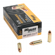 Sig Sauer .38 Super +P 125 GR. Elite Ball FMJ - 50RD Sig Sauer .38 Super +P 125 GR. Elite Ball FMJ - 50RD