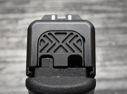 Milspin Custom Back Plate - X-Carve- Standard Glock - Stainless Steel with Black Coating  Milspin Custom Back Plate - X-Carve- Standard Glock - Stainless Steel with Black Coating