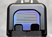 Milspin Custom Back Plate - US Flag - Standard Glock - Flamed Titanium  Milspin Custom Back Plate - US Flag - Standard Glock - Flamed Titanium
