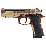 Beretta, 92XI, Combat, SAO, Full Size, 9MM, 4.7" Barrel, Ambi-Safety, Chocolate Chip Camo, 18 RD Beretta, 92XI, Combat, SAO, Full Size, 9MM, 4.7" Barrel, Ambi-Safety, Chocolate Chip Camo, 18 RD
