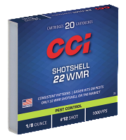 CCI Pest Control 22WMR 52gr #12Shot - 20RD CCI Pest Control 22WMR 52gr #12Shot - 20RD