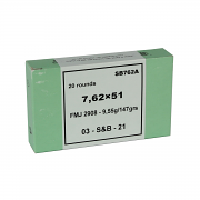 Sellier & Bellot 7.62x51mm 147 GR. FMJ - 20RD Sellier & Bellot 7.62x51mm 147 GR. FMJ - 20RD